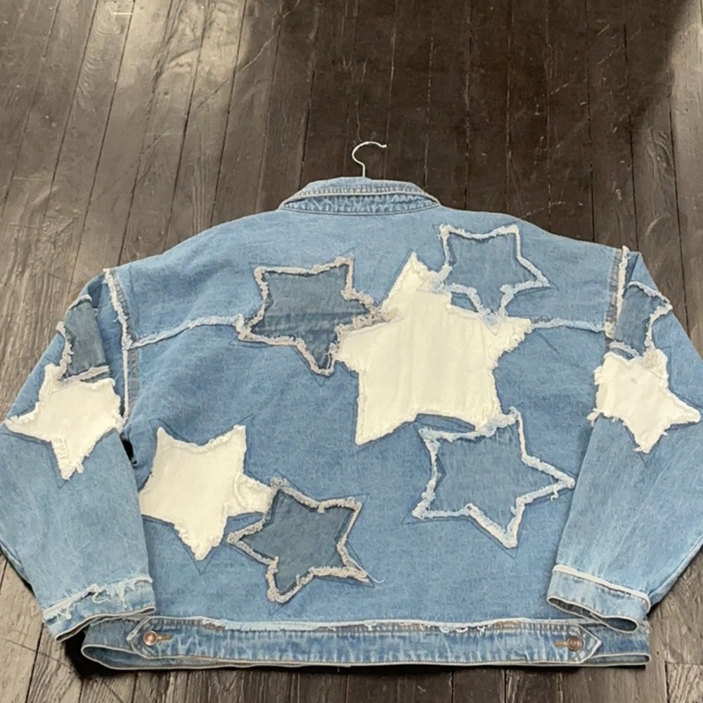Washed star patch denim jacket - Picture 3 of 4